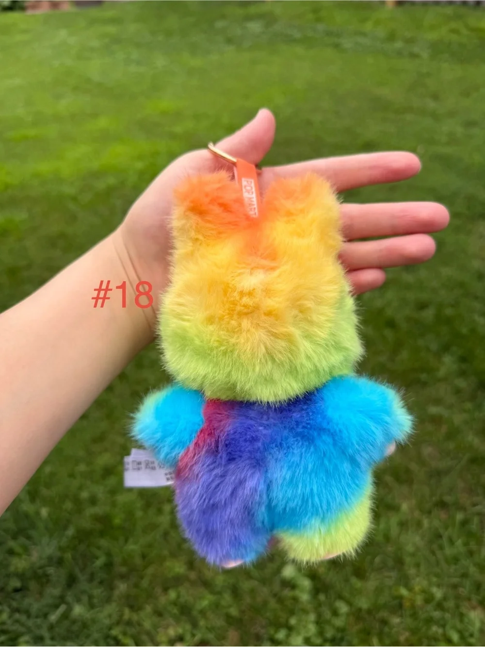 Rainbow Labubu Monster Plush Keychain-Multicolor Cute Character Backpack Charm